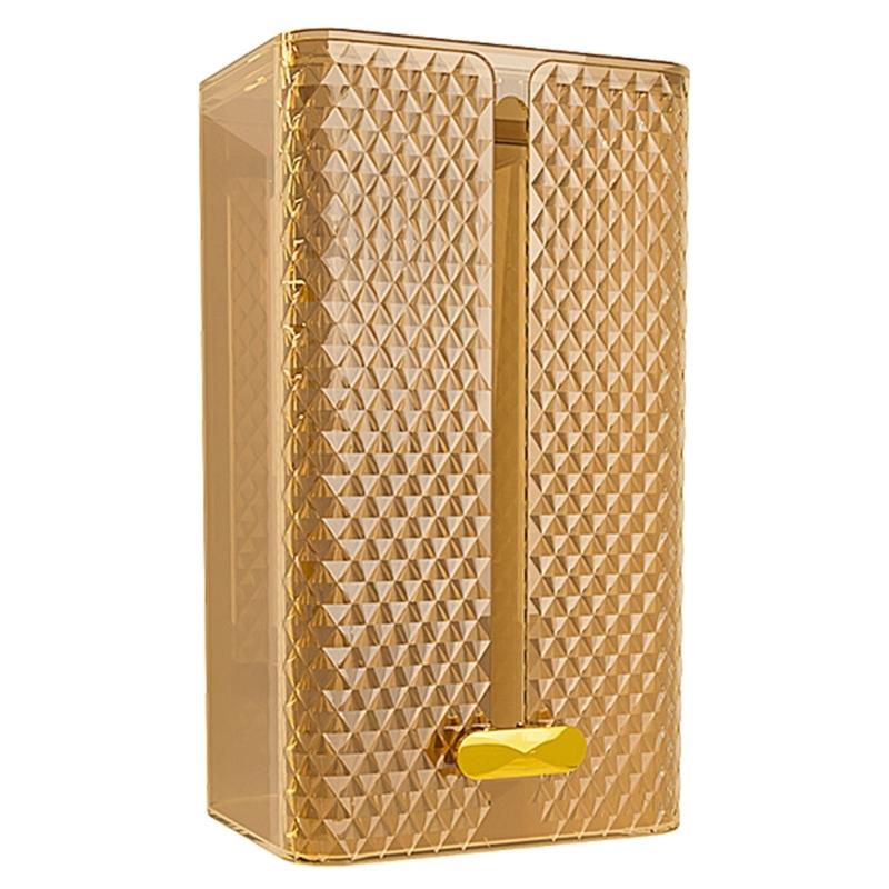 

Wall Mounted Paper Towel Storage Box Tissue Organizer Rack Accessory for Bedroom Bathroom Dormitory Wall жёлтый