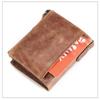 Neue RFID-Anti-Diebstahl-Bürste Rindsleder Herren-Geldbörse Leder Kurze Herren-Geldbörse Doppel-Reißverschluss-Geldbörse