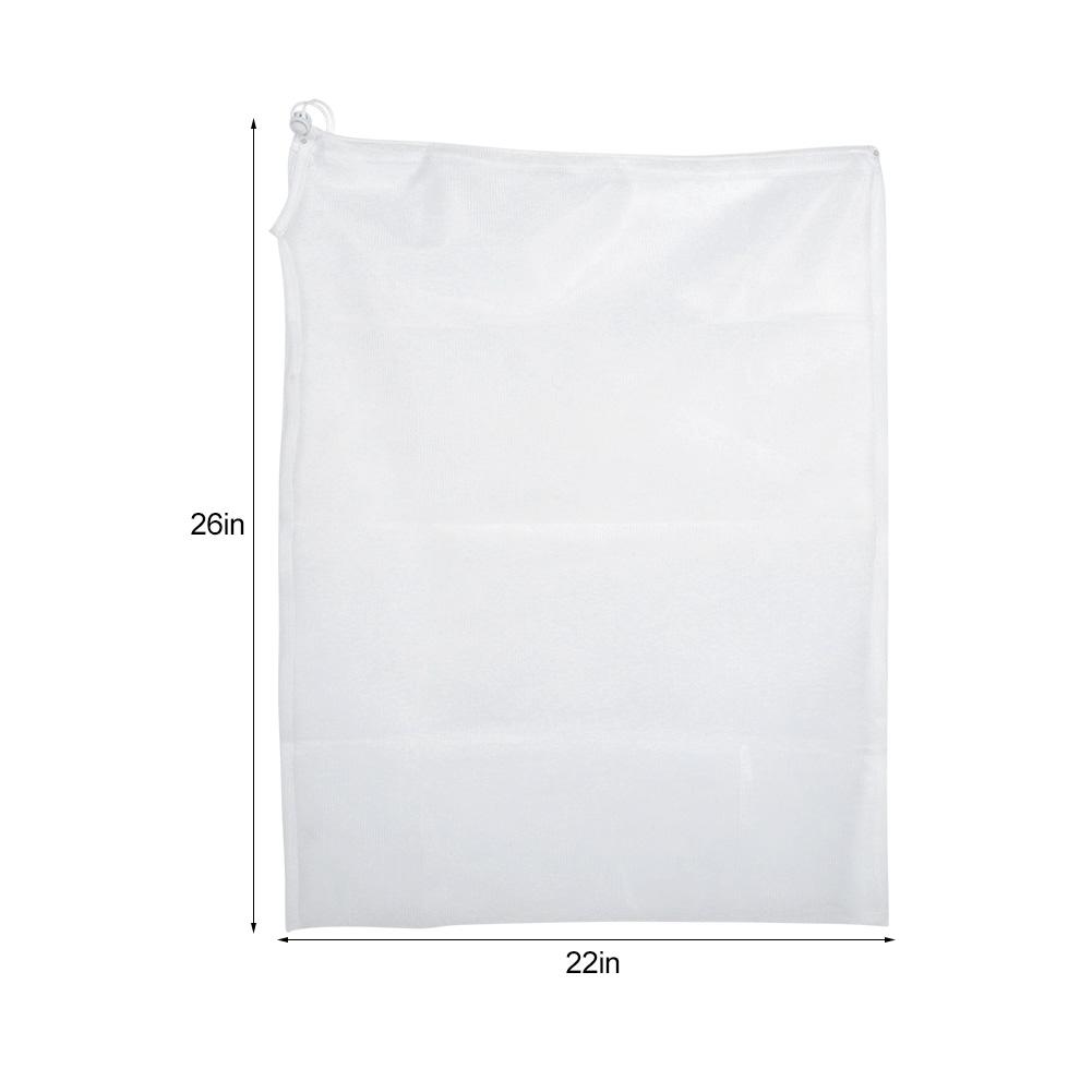 2pcs Reusable Fruit Vegetable Mesh Storage Drawstring Shopping Filter Bag Holder