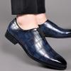 Luxurious Men's Leather Slip On Shoes Business Man Flat Classic Men Dress Shoes Leather Italian Formal Oxford Shoes