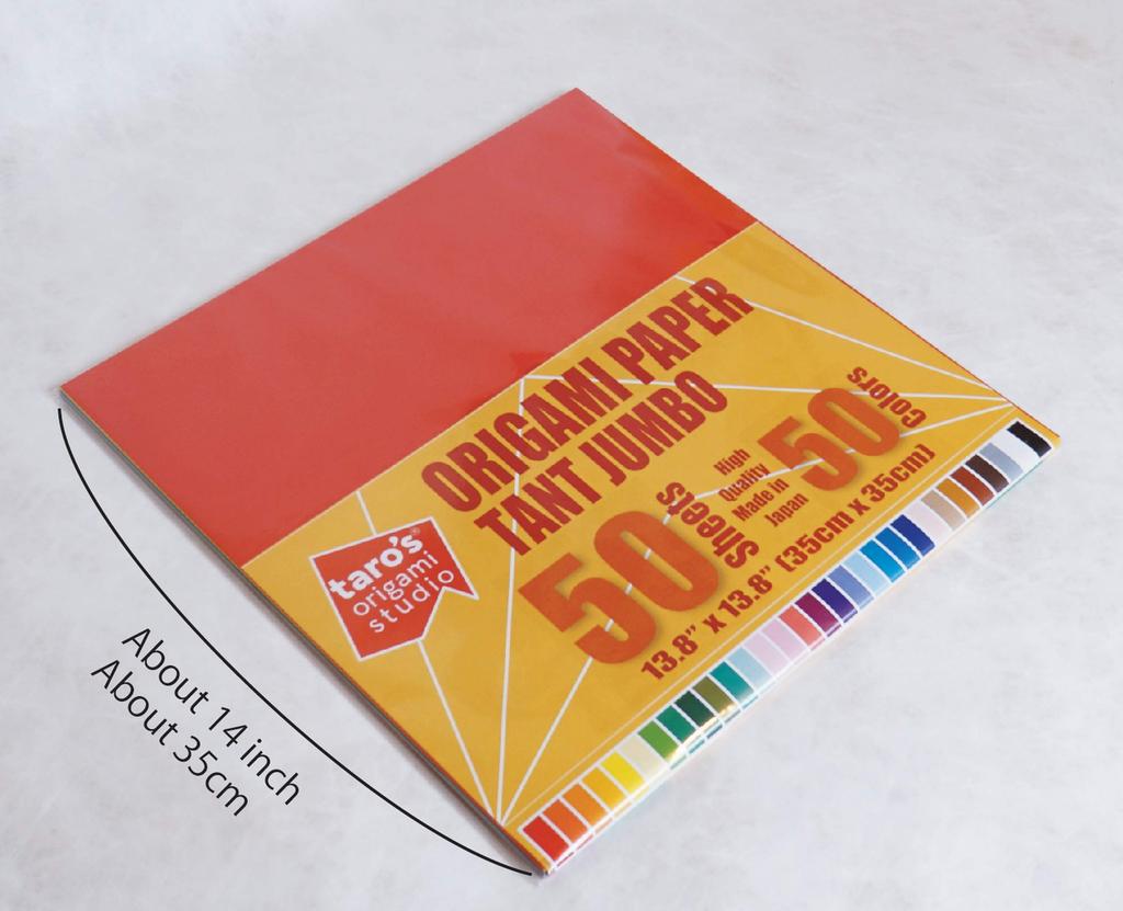 Origami Studio Tanto Standard 50 50 Premium Origami Paper for Beginners and Advanced Artists in Taro's Paper, 35cm, Double-Sided Color, Colors,
