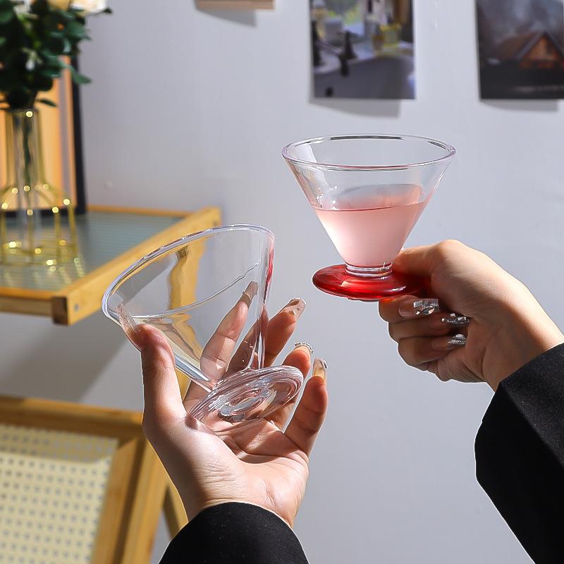 160ml French Martini Vintage Glass Cups Short Foot Cocktail Glasses Cups Creative Iced Coffee Dessert Cup Tumbler