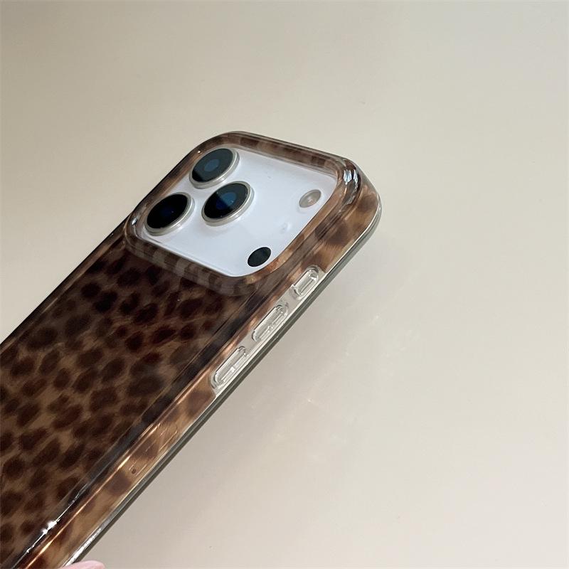 High-End Leopard Print iPhone Cases for 14-17 Pro Max Models (Autumn/Winter)