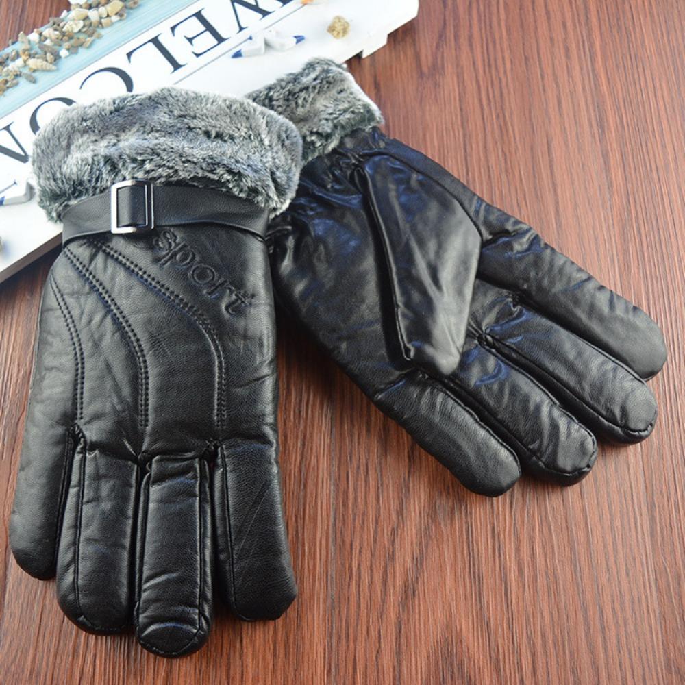 Nye herre hårete varme hansker, vanntette og fleece skinnhansker for vinterkjøring, produsent av fritidshansker