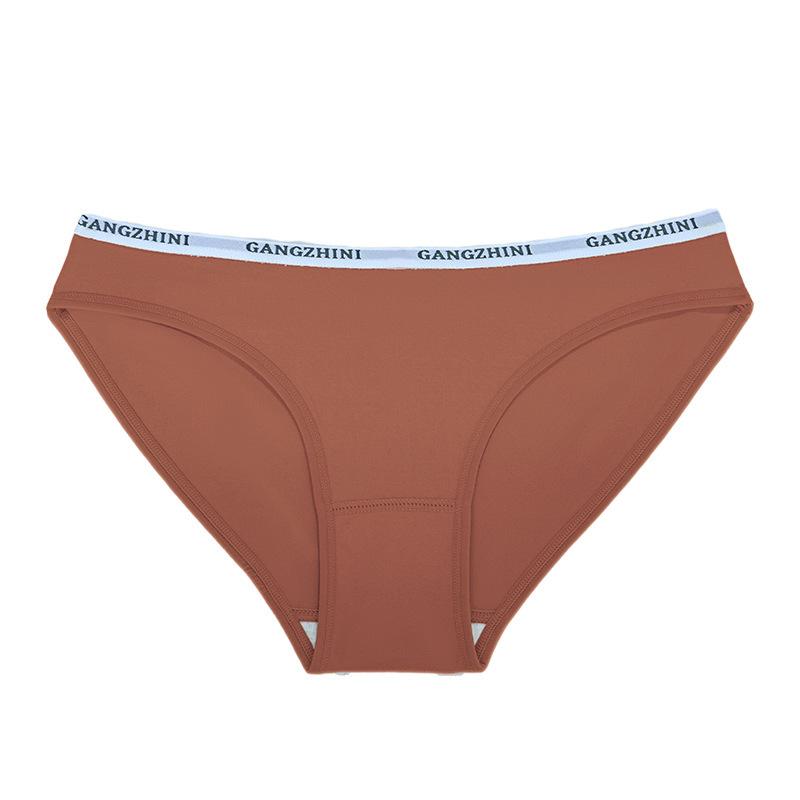 Damen Frühling und Sommer Einfarbige Buchstaben Gürtel Bequem Faden Atmungsaktiv Dreieck Slips