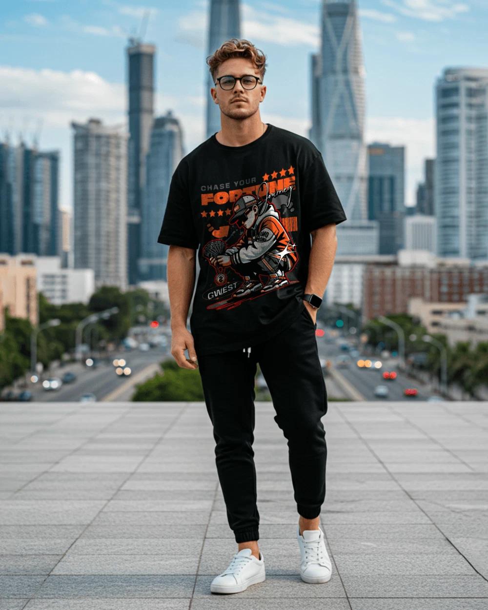 Chase Your Fortune Journey Oversized T-Shirt S
