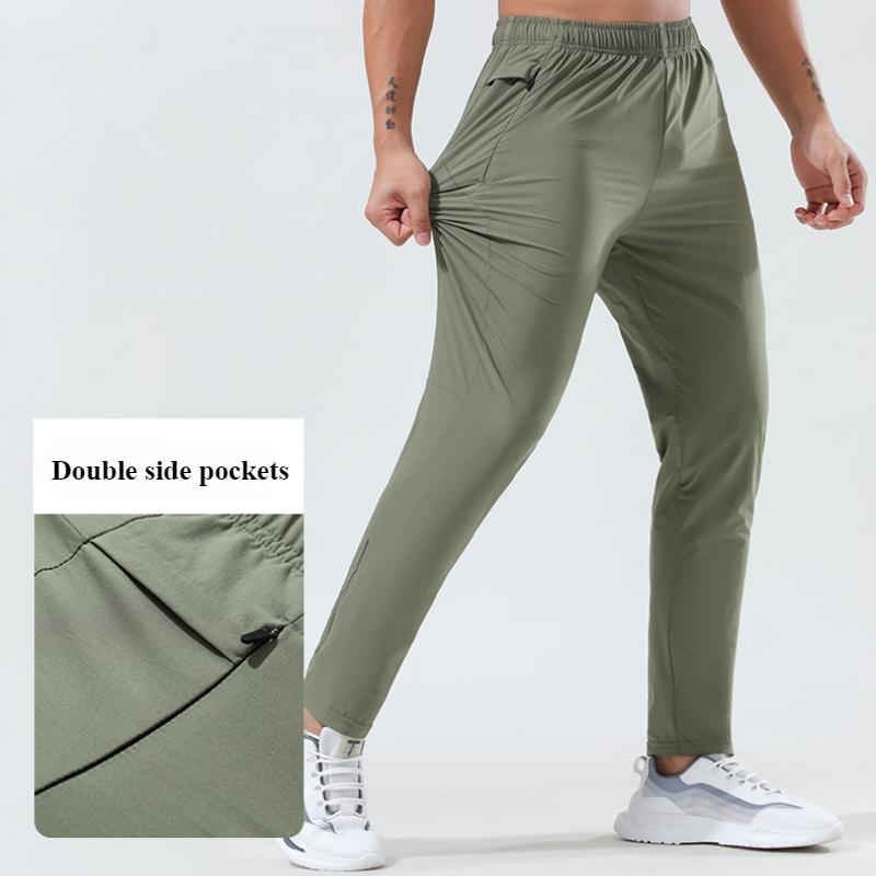 Loose Fit Ice Silk Sporthose für Herren, Schnelltrocknende Laufhose für Outdoor-Fitnesstraining