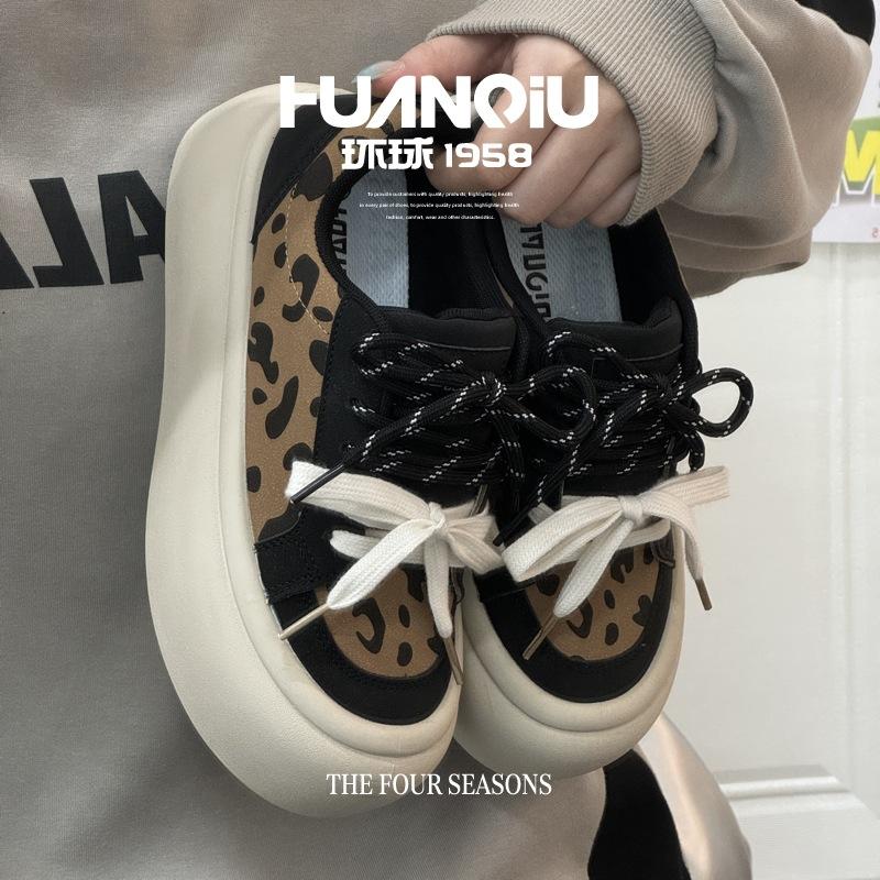 Global explosion thick baseplate shoes women's ZHQ5810 spring new versatile women's shoes student trend fashion casual shoes