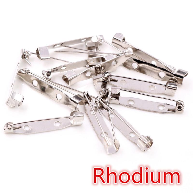 50pcs 15 20 25 30 35mm 40mm 7 Color Brooch Clip Base Pins Safety Pins Brooch Settings Blank Base For DIY Jewelry Making Supplies