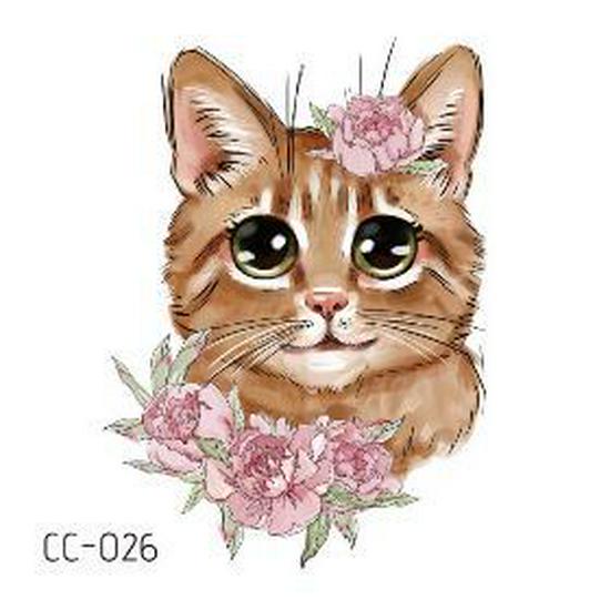 Adesivi Tatuaggio Cartoni Animati Animali Adorabili: Design di Gattini, Cuccioli e Coniglietti Carini
