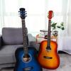 41" Round Cutaway Folk Guitar - All Linden Wood