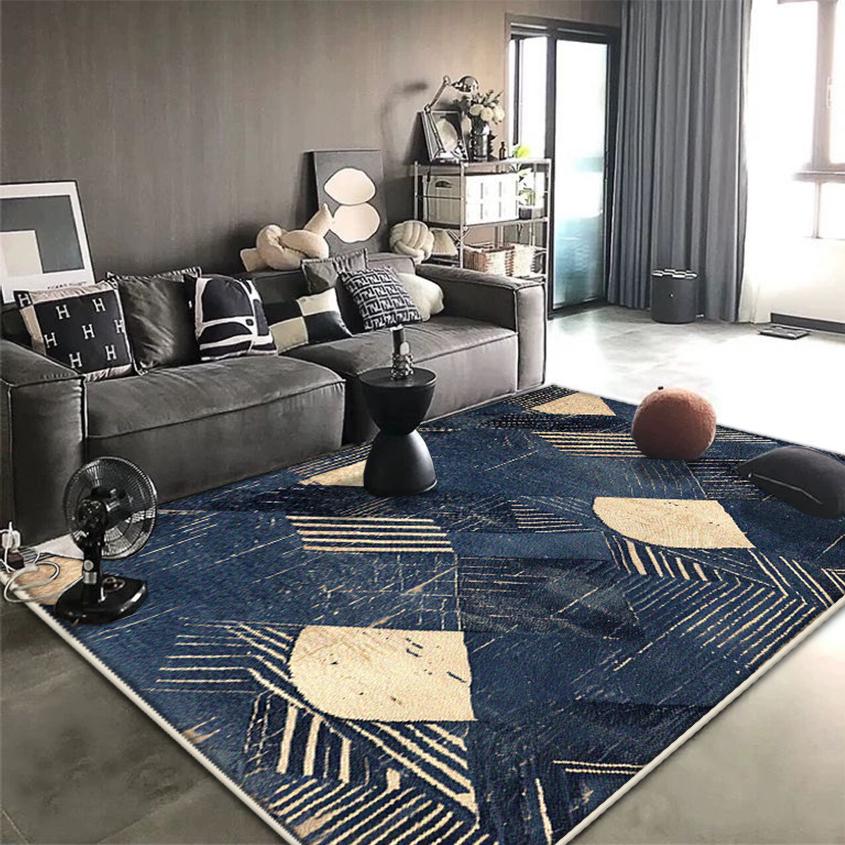 Nordic Modern Carpet for Living Room Geometric Decoration Home Sofa Soft Large Rugs Non-slip Bedroom Lounge Plush Floor Mat Soft