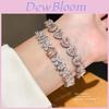 Jewelry Heart Shape Zircon Double Layer Adjustable Bracelet For Women