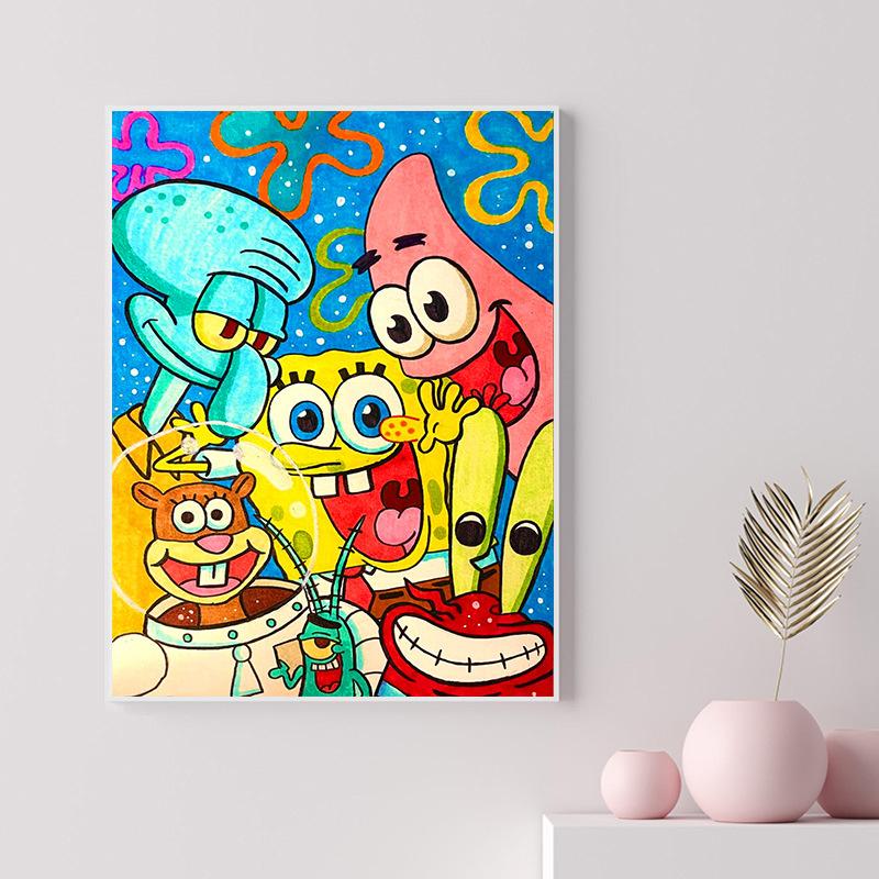 40X50Cm Diamond Painting Large Size Diamond Sticker Bedroom Living Room Decorative Painting With Photo Frame