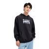 Li Ning Badfive Basketball Series Letter Pattern Printed Loose Pullover Hoodie Men hoodies Black AWDR767-3
