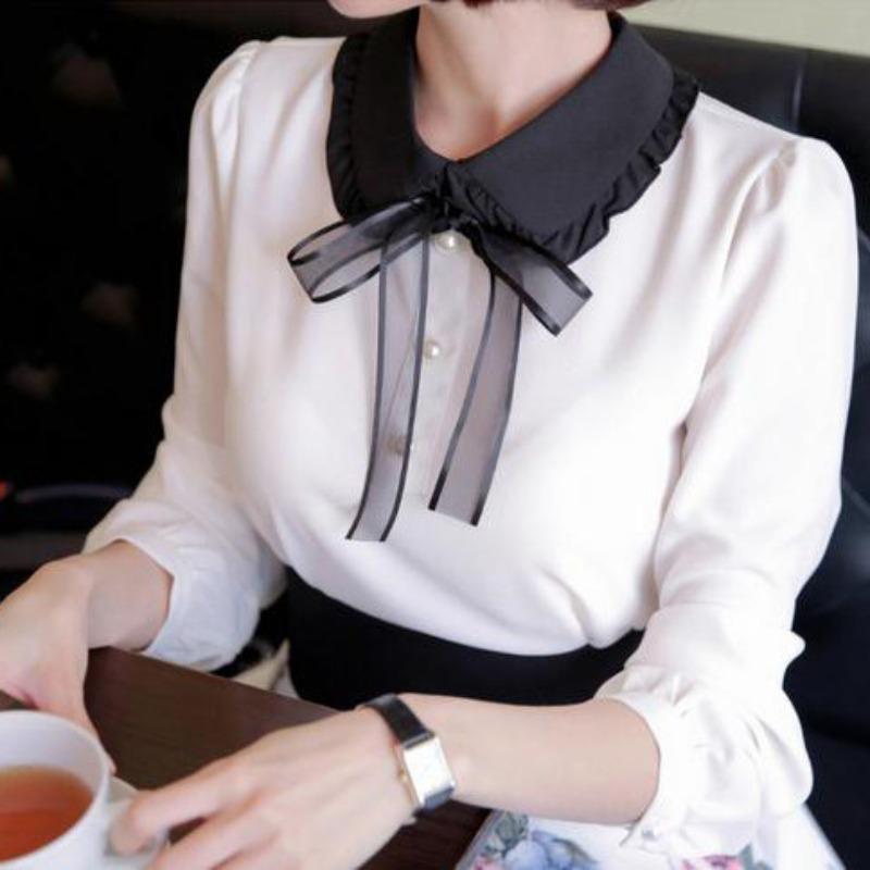 New Women's Lace Shirt Fake Collar Removable Fungus Edge Lapel Half Shirt Detachable Collar Neckwear Bowknots Ties Accessories