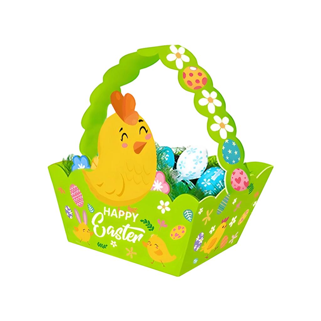 12pcs Easter Handheld Baskets Bunny Egg Party Gift Bags Gift Boxes