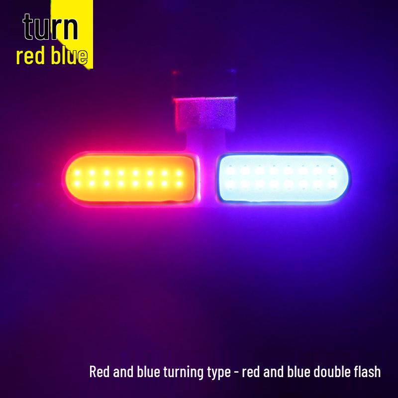 USB Rechargeable Dual Color Star-Shaped Taillight for Children's Balance Bikes