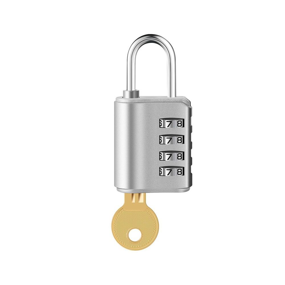 Waterproof Combination Lock with Key Cabinet Lock Practical Luggage Padlock  Gym