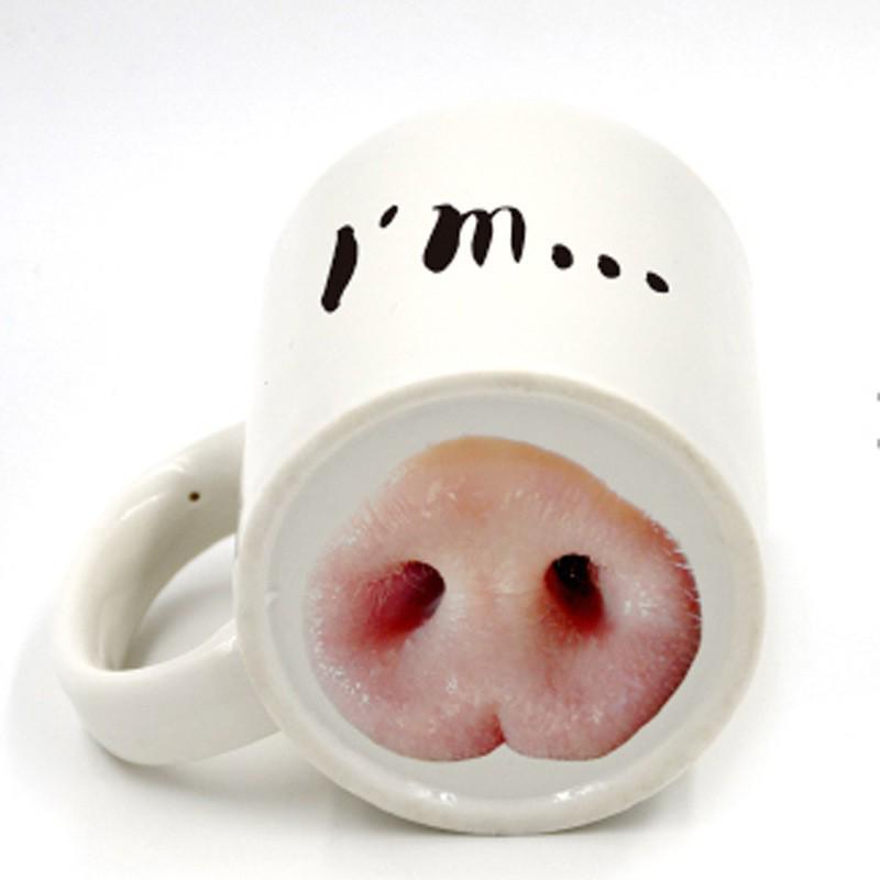 

Pig Nose Ceramic Mug - Funny Prank Coffee Cup 201-300ml