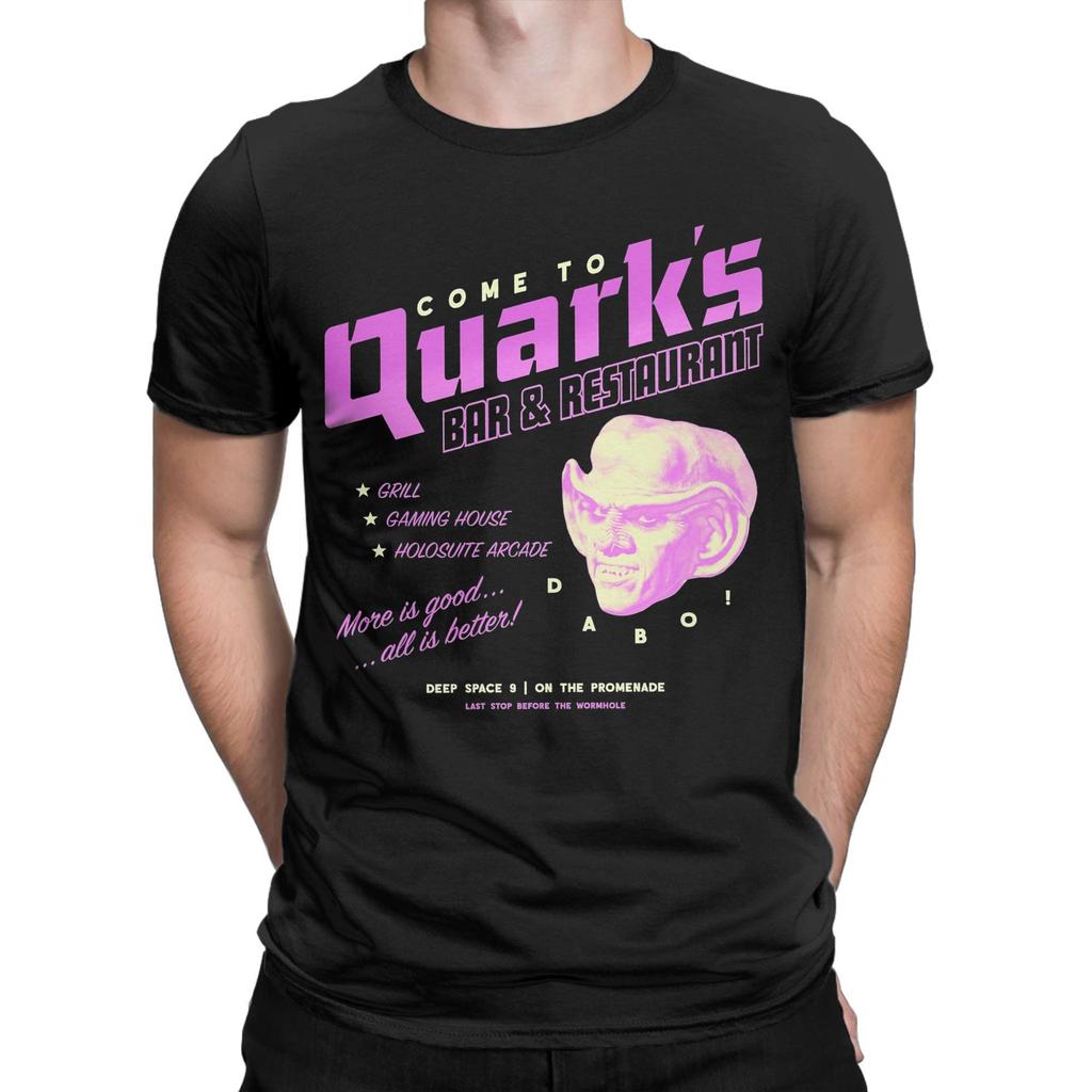 Nowość Gwiazdy Wędrówki Deep Space Nine Przyjdź do Baru Quarka Logo T-Shirt Męski Bawełniany T-Shirt z Krótkim Rękawem Prezent Odzież