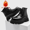Fashion New autumn winter men's leather shoes Retro and high-quality minimalist styles business and work Daily office Thick soled boots