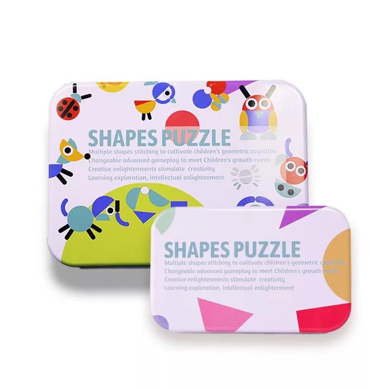 

Geometric Shape Tangram Puzzle Wooden Toy for Toddlers