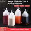 Botellas de Salsa de Apretar 600/800/1000ML Dispensador de Condimentos Boca Ancha A prueba de Polvo Cocina Sazonador Botella de Salsa para Ensalada Aceite de Oliva