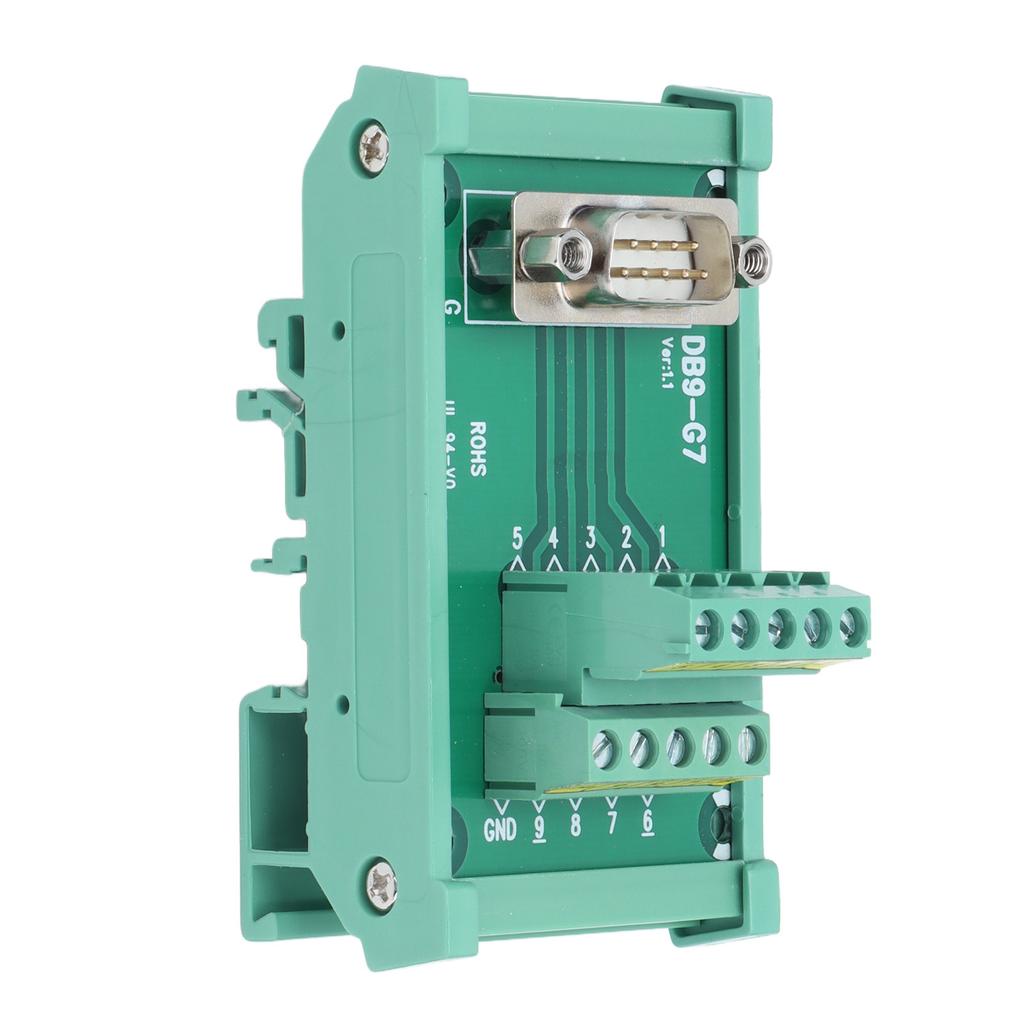 DB9 to Terminal Connector Adapter Plate PCB Board Straight Male with Case DC60V DB9-G7