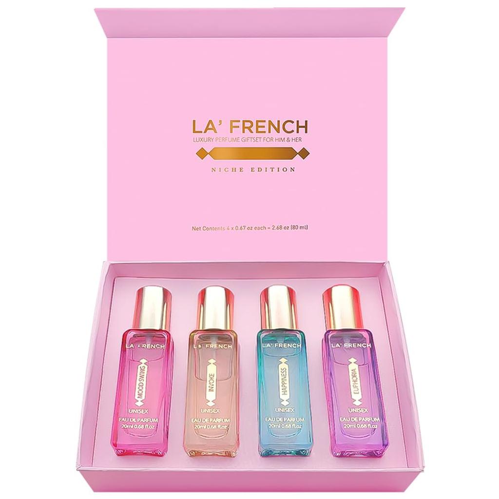 La French Unisex Eau De Parfum Gift Set 4 X 20ml for Men & Women |