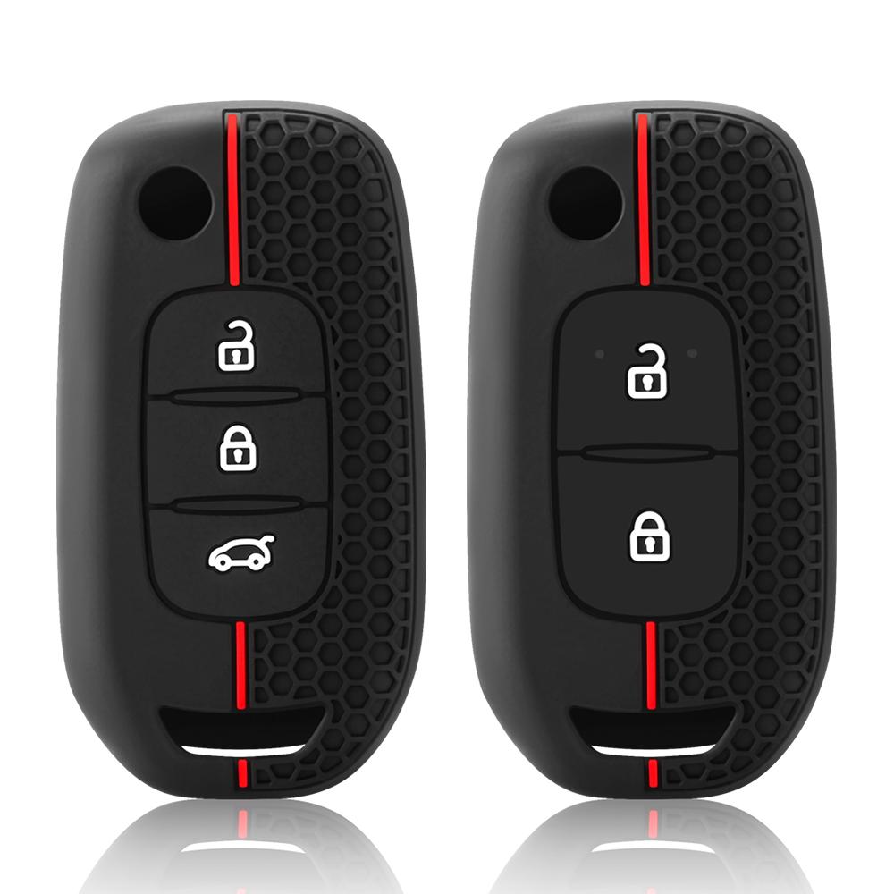 Silicone Car Remote Key Case Cover for Renault Sandero Stepway Logan 2 Clio 5 Arkana Captur Kadjar Daster Twingo Trafic Kwid
