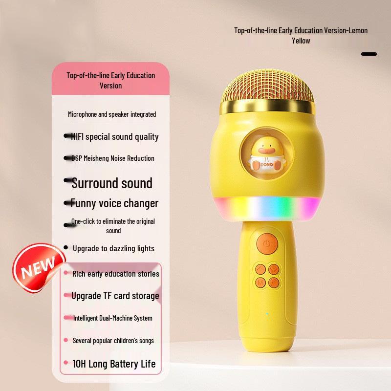 Kabelloses KTV-Mikrofon und Lautsprecher für Kinder - Singspielzeug für Familienspaß