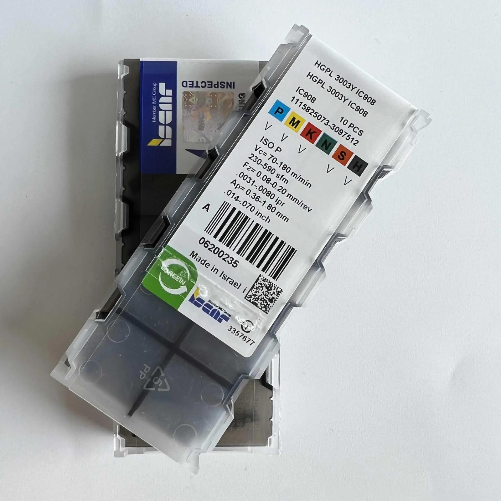 

ISCAR / HGPL3003Y IC908 Industrial indexable carbide inserts 10 Pcs