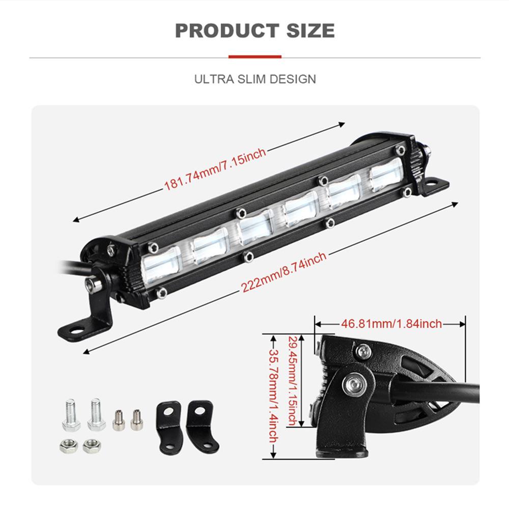Flood Light 6D Lens Led Light Bar for Tractor Truck Off Road 4WD 4x4 ATV UTV UAZ Led Work Light Waterproof 12V 24V 7 Inch