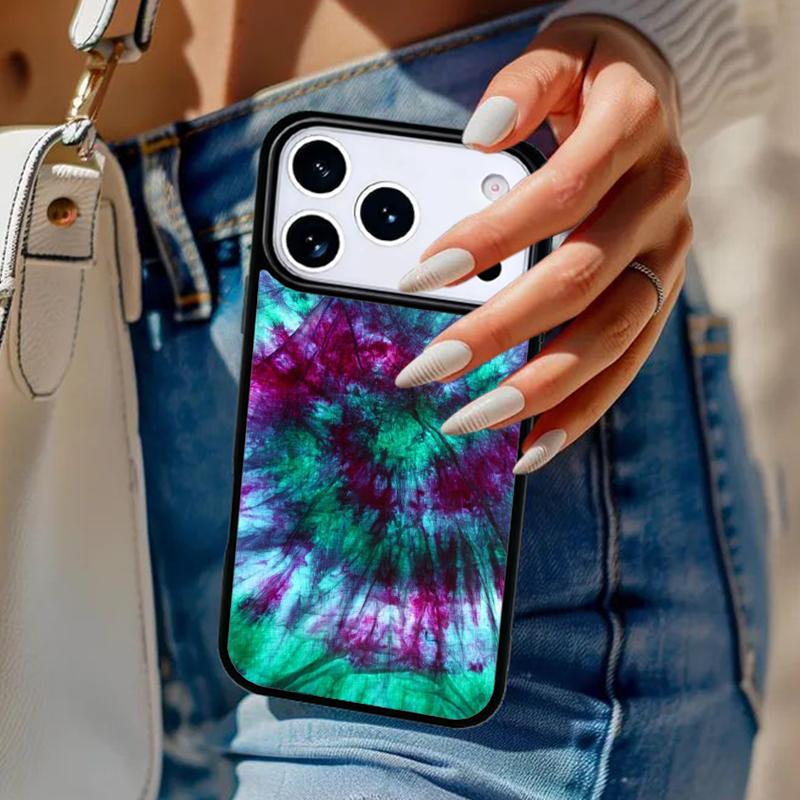 Blaues Tie-Dye Handyhülle Für iPhone 17 Air 14 15 13 12 Max Hülle Für Apple 14 15 16 16e 11 Pro Max Plus Coque