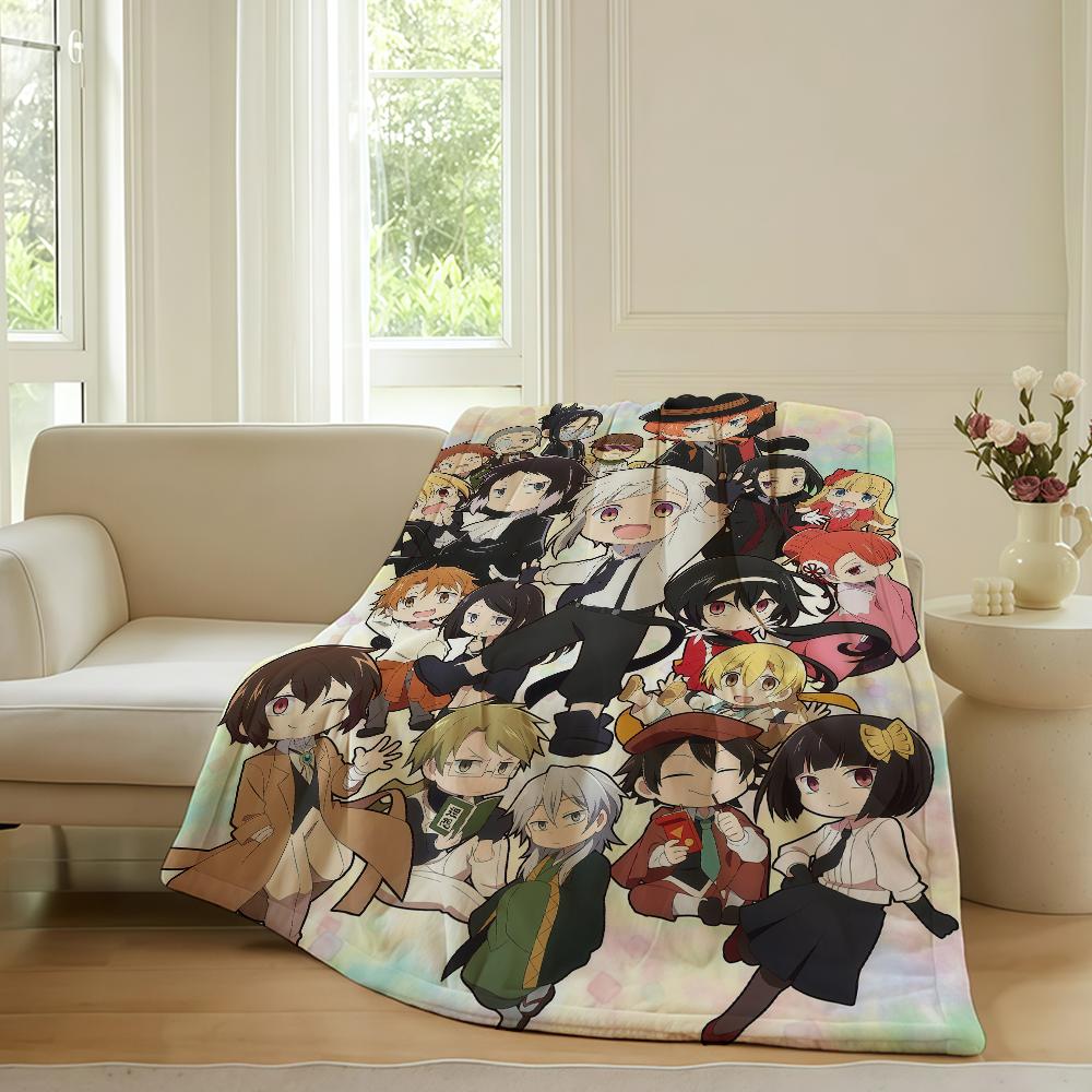 Adventure anime Bungo Stray Dogs Blanket For Sofa Office Bed Plane Travel Sleep Read Relax Camping Soft And Warm