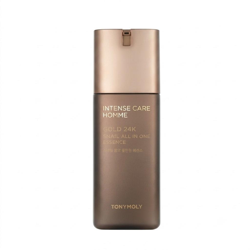 TONYMOLY Intense Care Gold 24K Schnecke Homme All-in-One Essenz Feuchtigkeitsspendende Gesichtsessenz für Männer 130ml