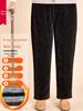 Corduroy Winter Velvet-Lined Trousers for Women - Warm, Straight-Leg, Ideal for Elderly and Middle-Aged.