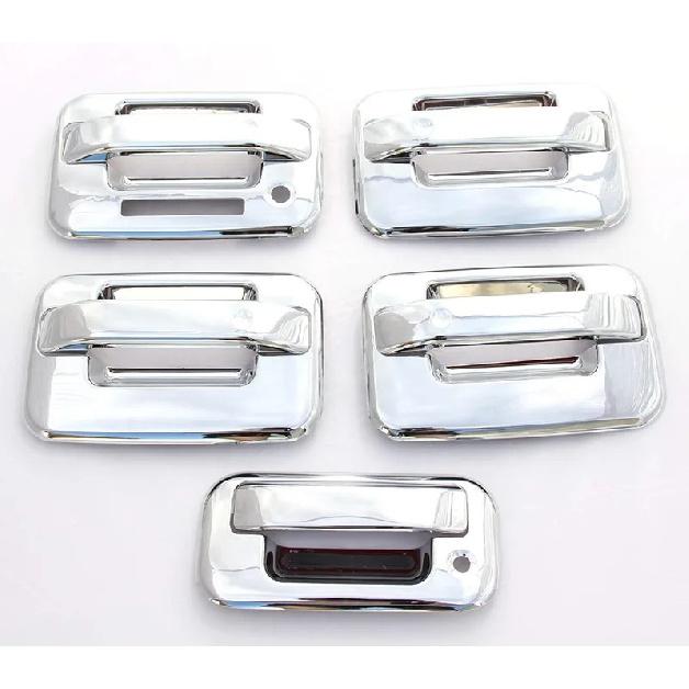 Exterior Chrome Door Handle Cover and Tailgate Covers For 2004-2014 Ford F150 F-150 (4 Doors) WITH Keypad