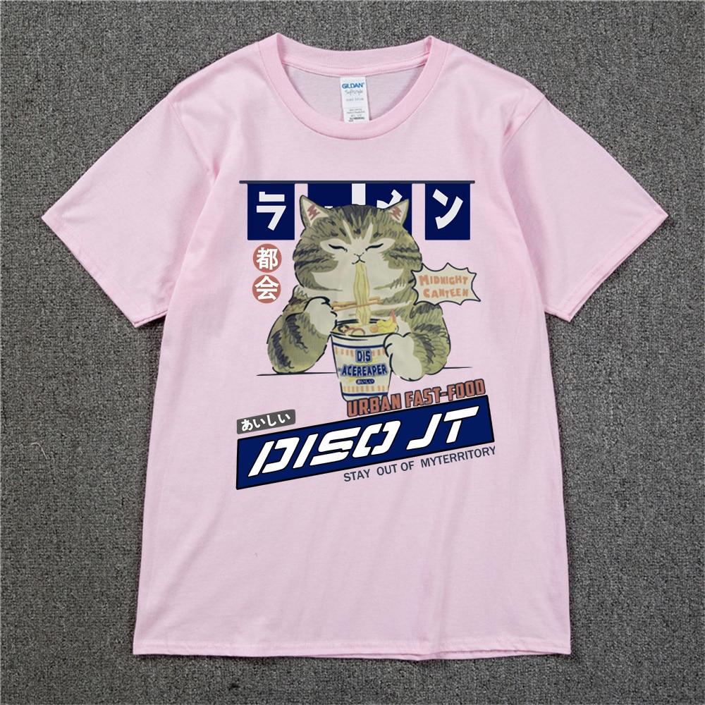 Maglietta Hip Hop da Donna con Gatto Divertente Streetwear Harajuku Maglietta Oversize Estiva a Maniche Corte Maglietta Larga Casual Top Magliette