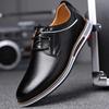 New Men's Casual Shoes Lace-up Leather Breathable Casual Leather Shoes Men's Trendy Shoes