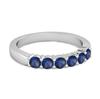 Blue Sapphire Half Eternity Band Ring - 925  Sterling Silver