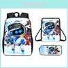 Astro Bot Backpack For Kids With Breathable Oxford Fabric And Cartoon Print For School Use