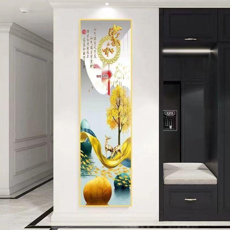 Slim Vertical Self-Adhesive Mural: Elegant Decorative Sticker for Entrance Hall or Corridor