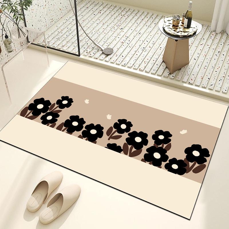 Quick-Dry Anti-Slip Diatom Mud Bathroom Mat - Water-Absorbent & Easy-Clean Floor Mat