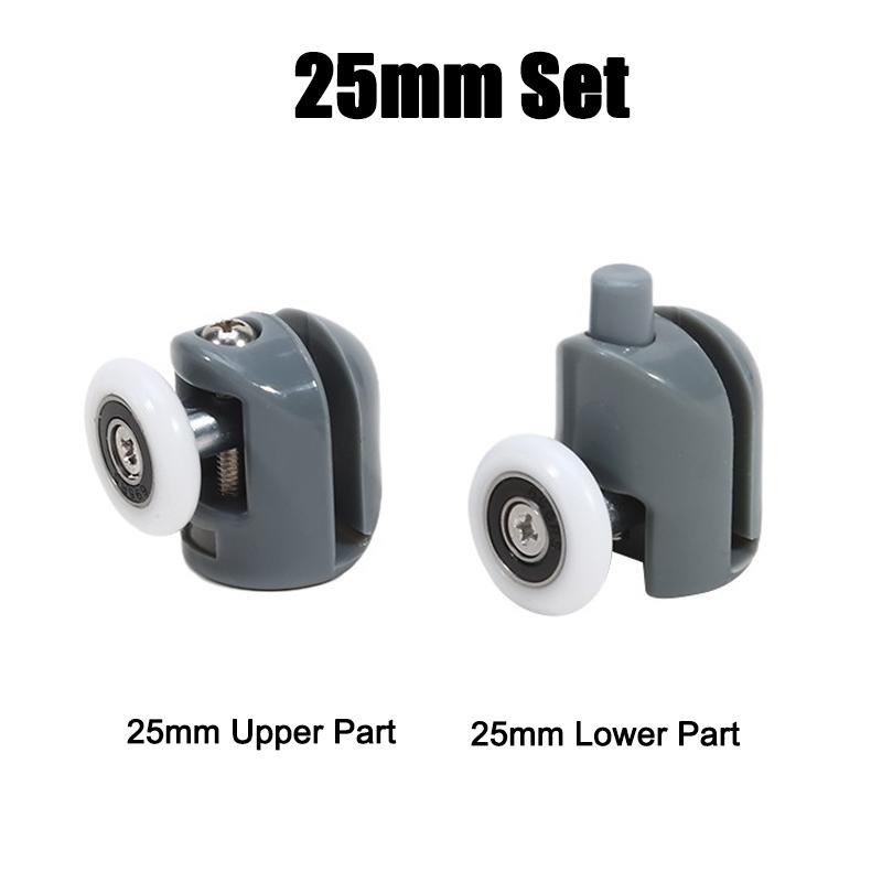 2pcs/set Shower Rooms Cabins Pulley &Shower Room Roller /Runners/Wheels/Pulleys Diameter 23/25mm 1x Upper Part 1x Lower Part NEW
