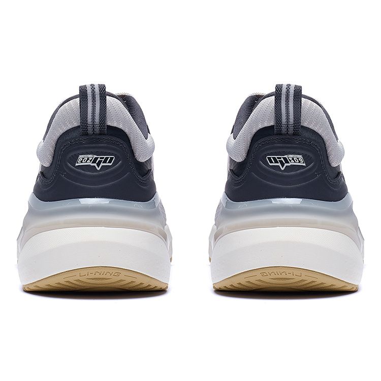 Li-Ning Easy Fit Soft Rebound Cool Slip Resistant Durable Breathable Lightweight Low Top Running Shoes Men sneakers Gray ARST081-2