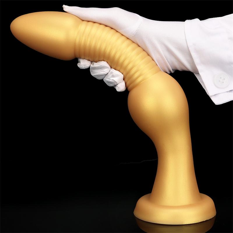 Extra lange, extra dicke hintere Analplugs für Frauen, die Analstreifen tragen, um Analfolter mit Analdilatationswerkzeugen zu üben