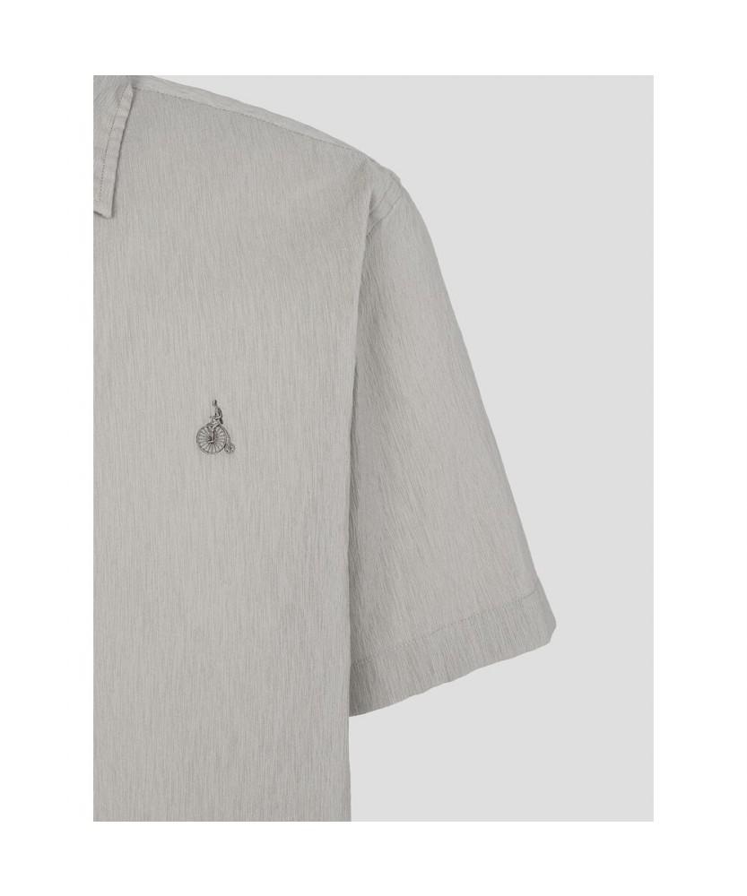 Binpolmen Solid Short Sleeve Shirt Light Gray