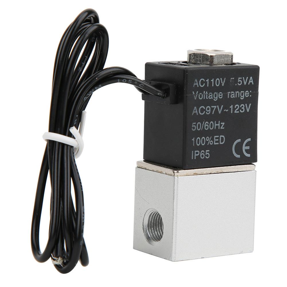 Quick Response Solenoid Valve Water Air Oil 2 Position 2 Way Aluminum Alloy Valve DC110V